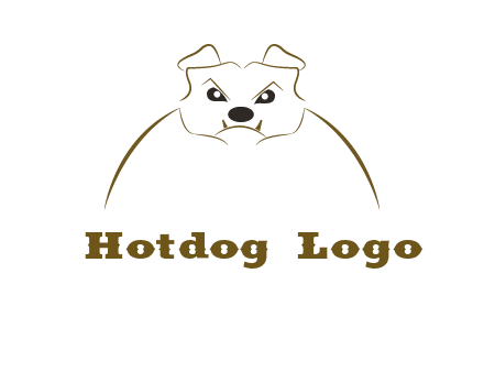 outline of bulldog head logo