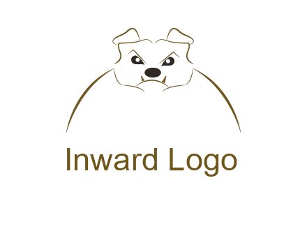 outline of bulldog head logo