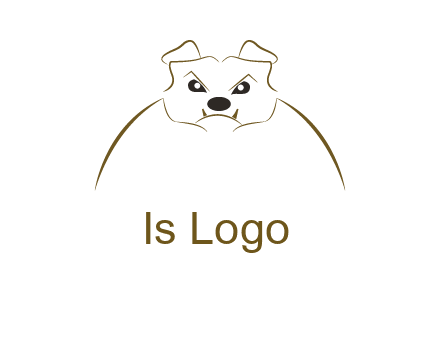outline of bulldog head logo