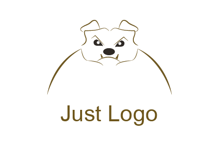 outline of bulldog head logo