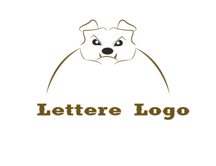 outline of bulldog head logo