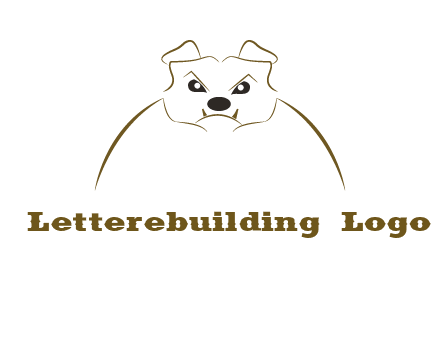 outline of bulldog head logo