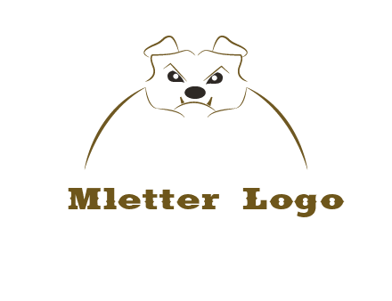 outline of bulldog head logo