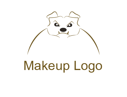 outline of bulldog head logo