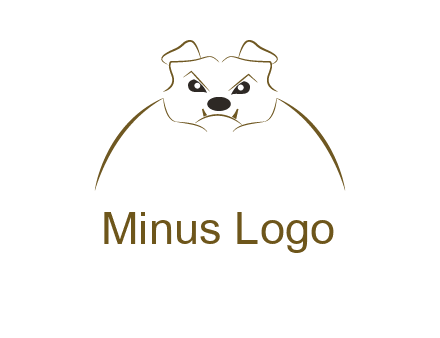 outline of bulldog head logo