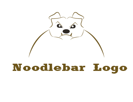 outline of bulldog head logo