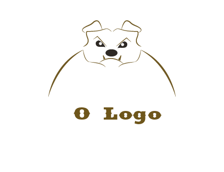 outline of bulldog head logo