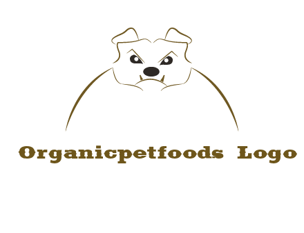 outline of bulldog head logo