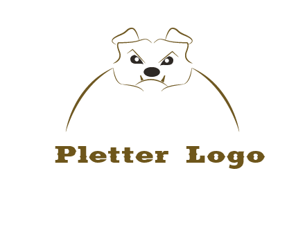 outline of bulldog head logo