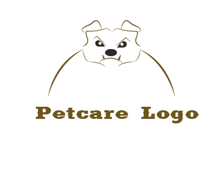 outline of bulldog head logo