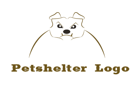 outline of bulldog head logo