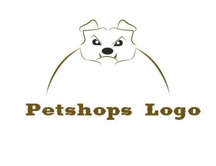 outline of bulldog head logo