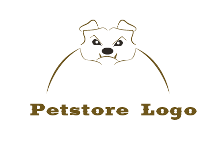 outline of bulldog head logo