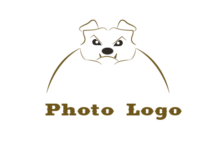 outline of bulldog head logo