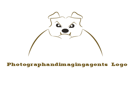 outline of bulldog head logo