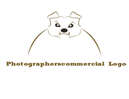outline of bulldog head logo