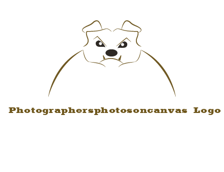 outline of bulldog head logo