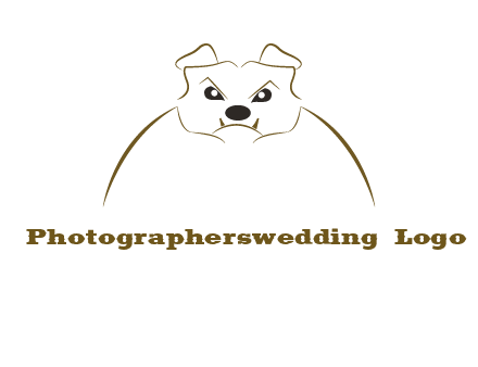outline of bulldog head logo