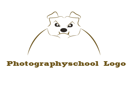 outline of bulldog head logo