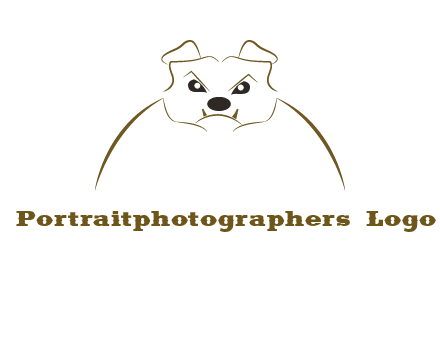 outline of bulldog head logo