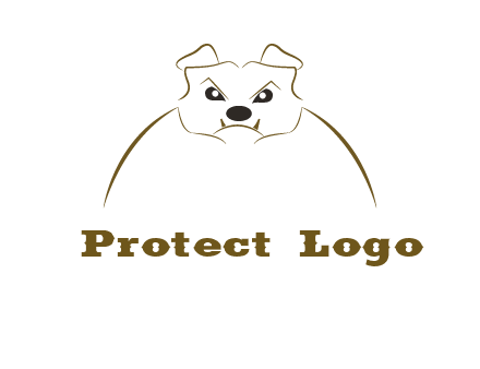 outline of bulldog head logo