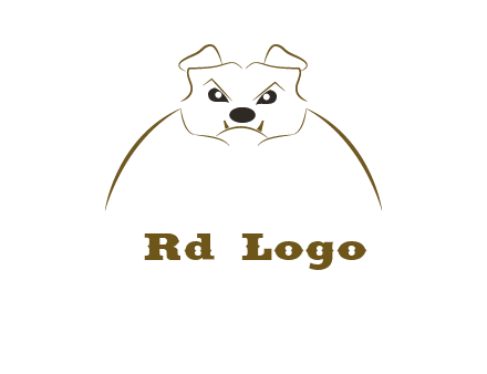 outline of bulldog head logo