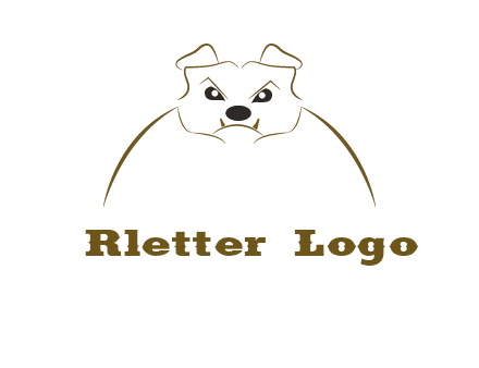 outline of bulldog head logo