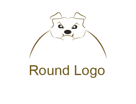 outline of bulldog head logo
