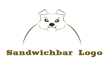 outline of bulldog head logo