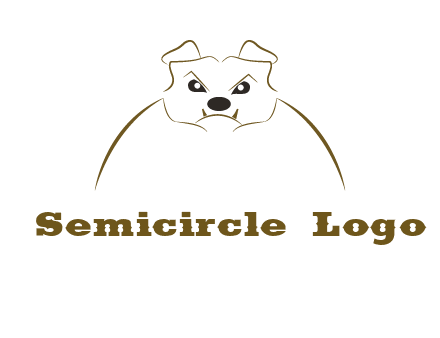outline of bulldog head logo