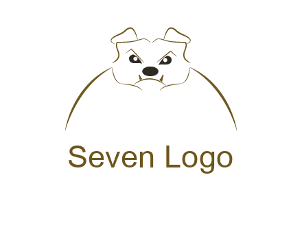 outline of bulldog head logo