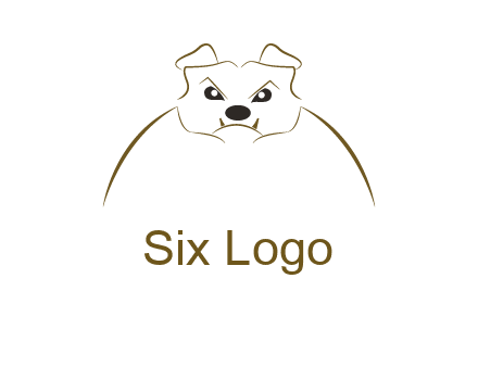 outline of bulldog head logo