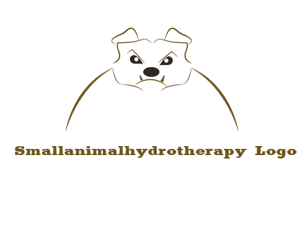 outline of bulldog head logo