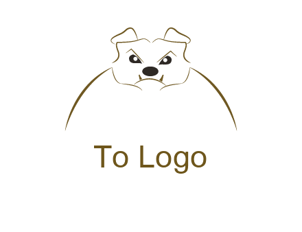 outline of bulldog head logo