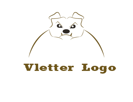 outline of bulldog head logo