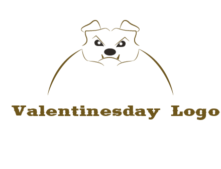 outline of bulldog head logo