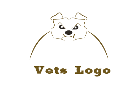 outline of bulldog head logo