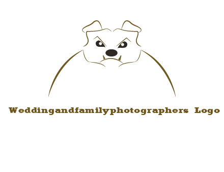 outline of bulldog head logo