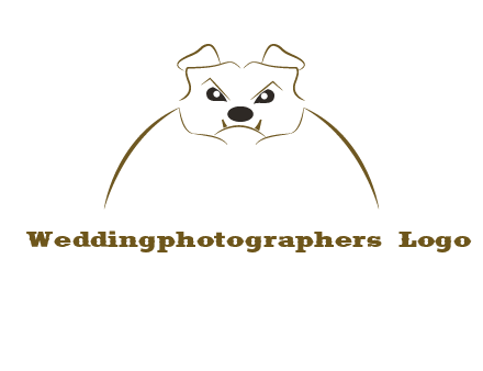 outline of bulldog head logo
