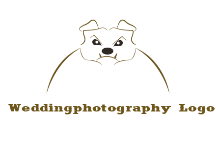 outline of bulldog head logo