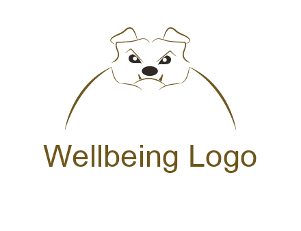 outline of bulldog head logo