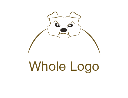 outline of bulldog head logo