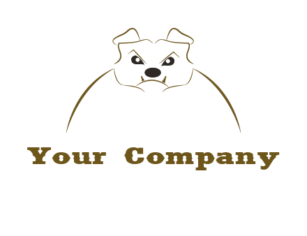 outline of bulldog head logo