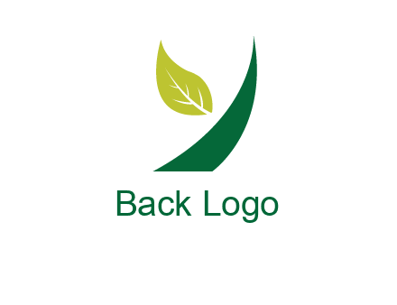 Letter Y made of leaf logo