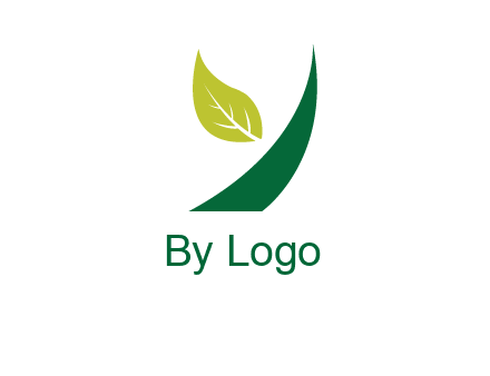 Letter Y made of leaf logo
