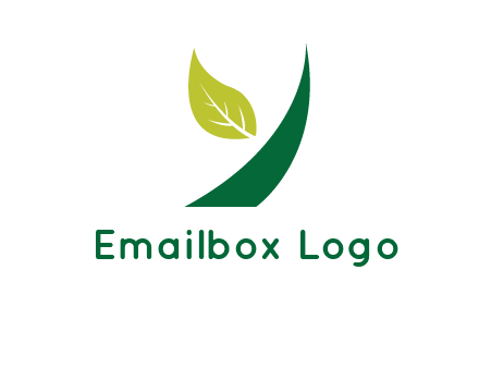 Letter Y made of leaf logo