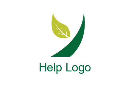 Letter Y made of leaf logo
