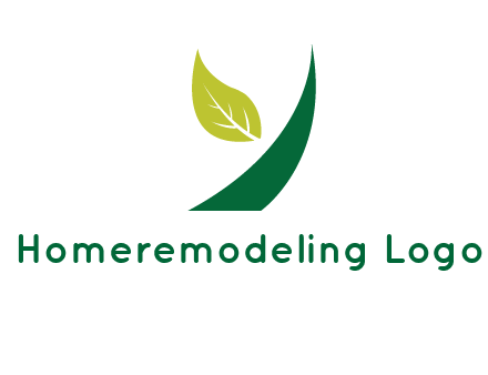 Letter Y made of leaf logo