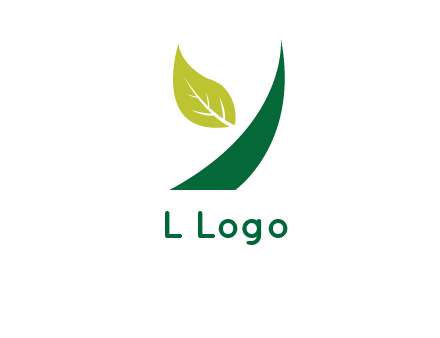 Letter Y made of leaf logo