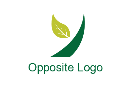 Letter Y made of leaf logo